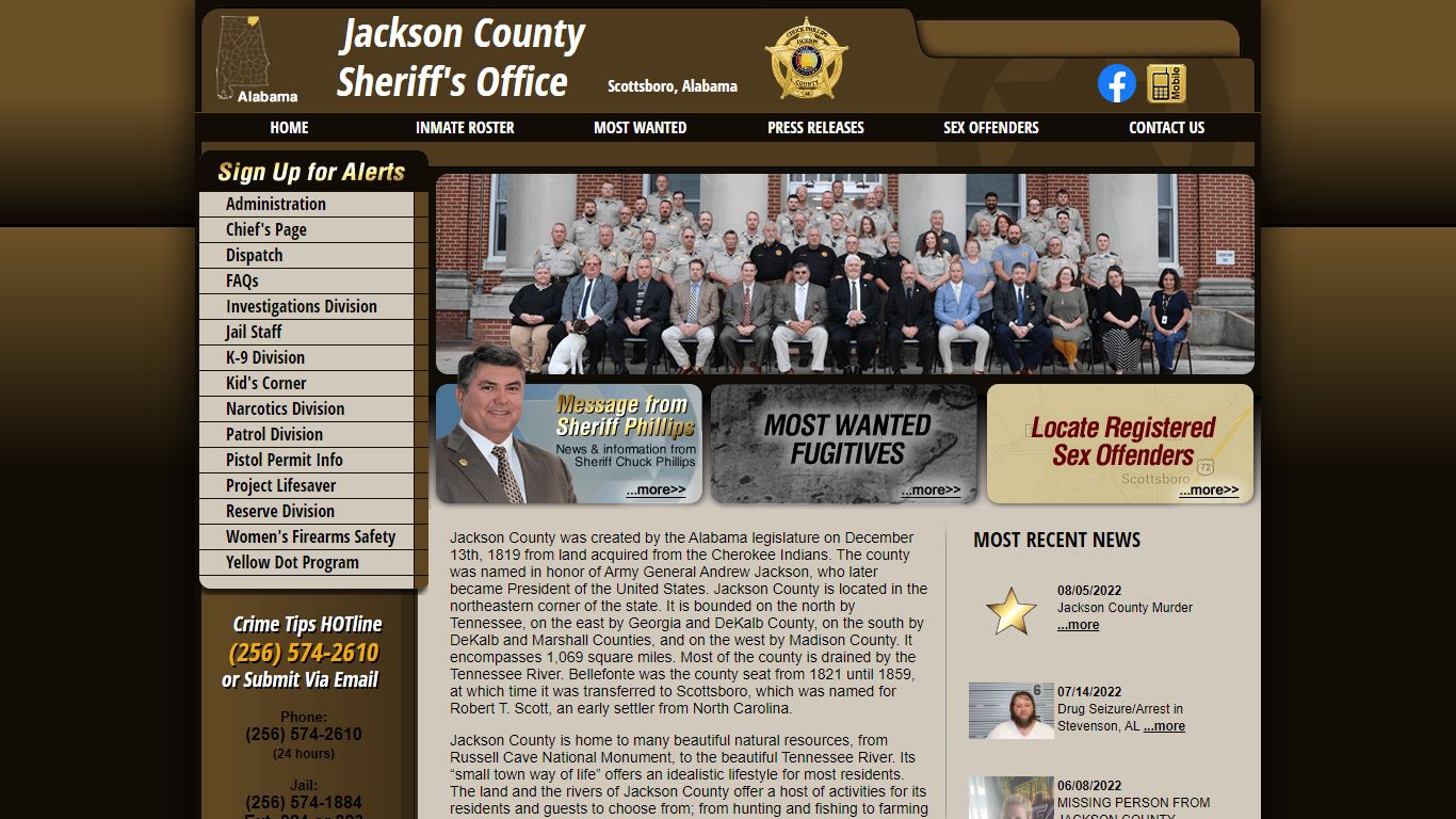 Inmate Roster - Released Inmates - Jackson County Sheriff's Office