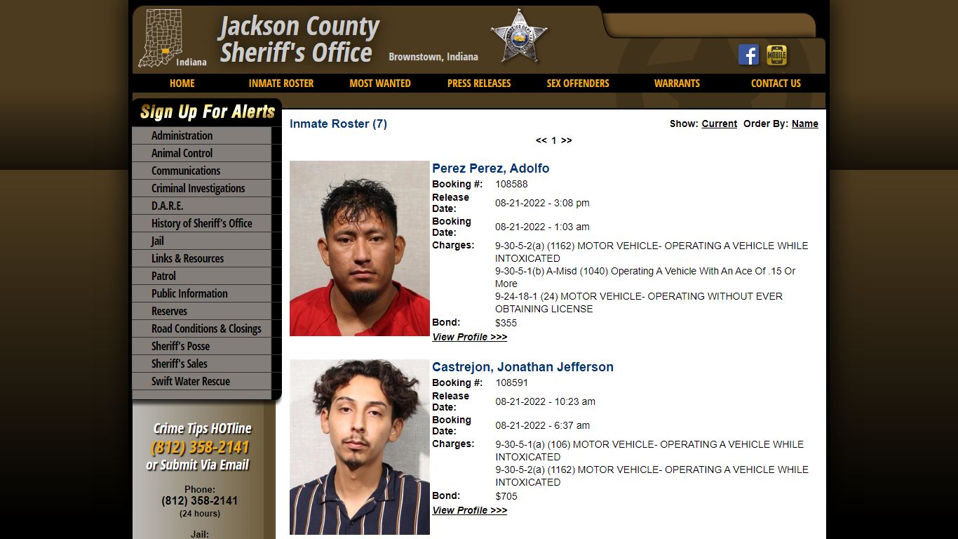 Inmate Roster - Released Inmates Booking Date Descending - Jackson ...
